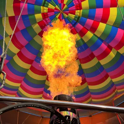 A burner in the hot air baloon