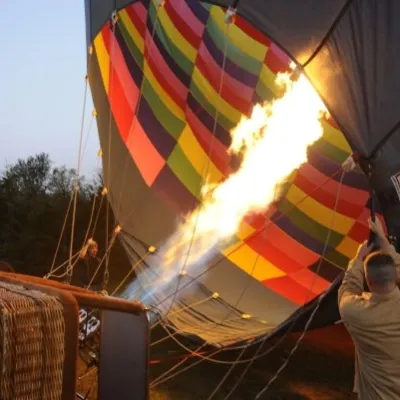 A burner in the hot air baloon