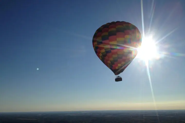 a large balloon in the sky