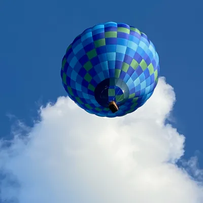 a large balloon in the sky